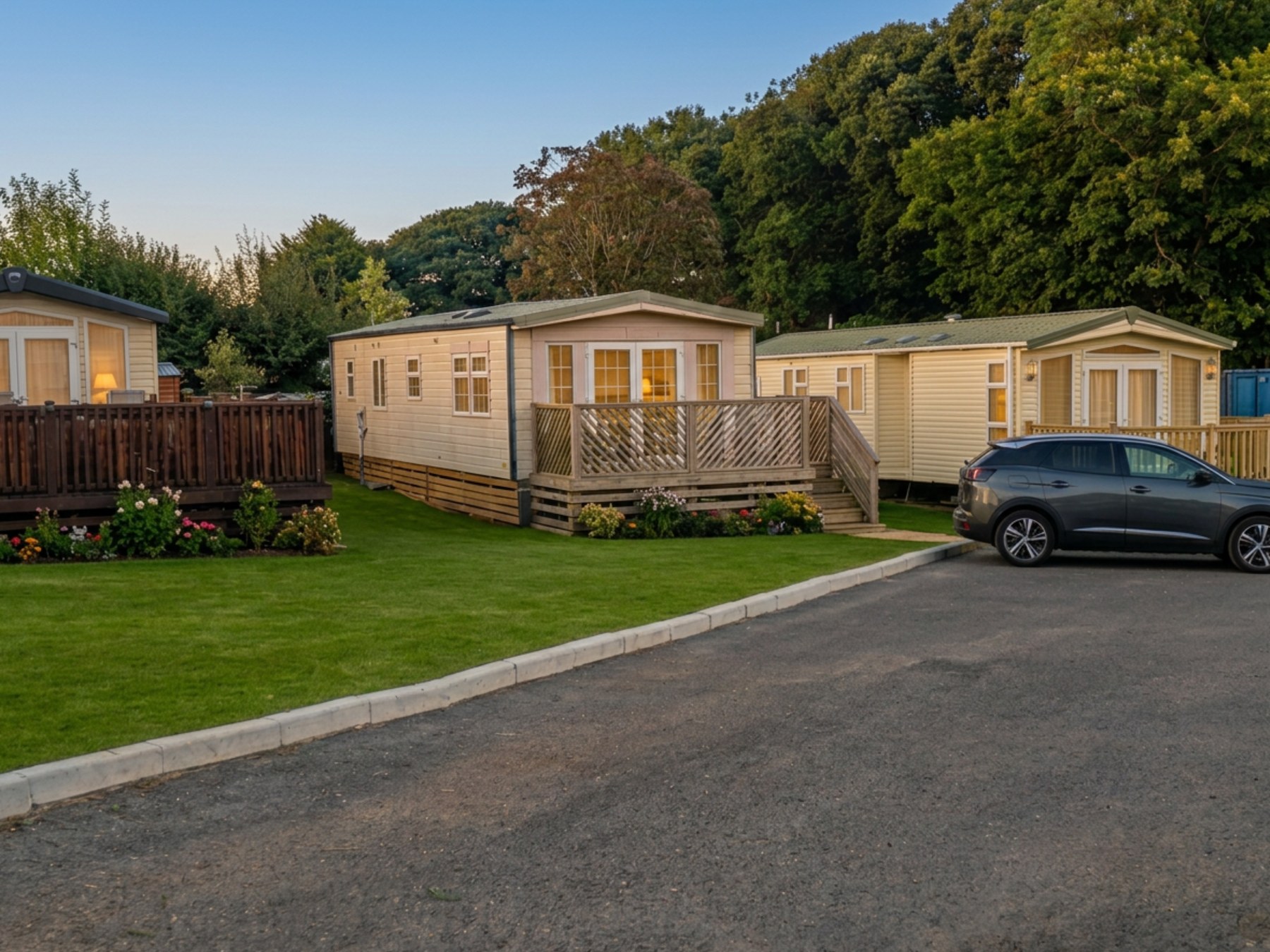 Privately owned holiday homes in a carefully maintained area of Crackwell Holiday Park